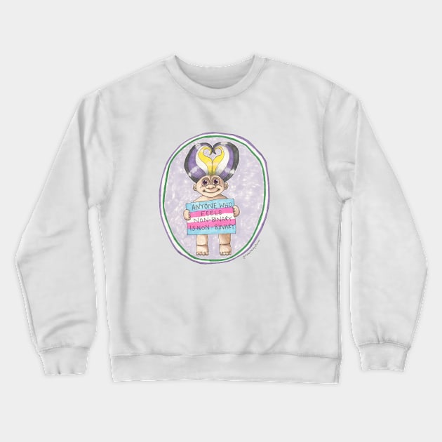 Non Binary Crewneck Sweatshirt by makedaisychains